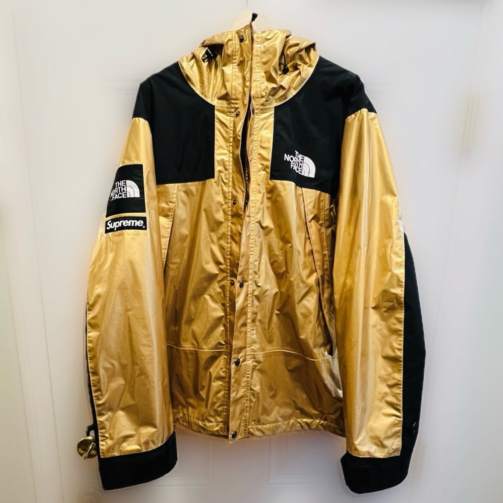 Supreme The North Face Metallic Mountain Parka Gold
